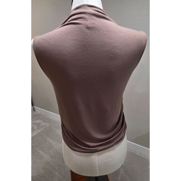 Old Navy XL Tall Sleeveless Ruched Side Top Brown - Picture 4 of 6